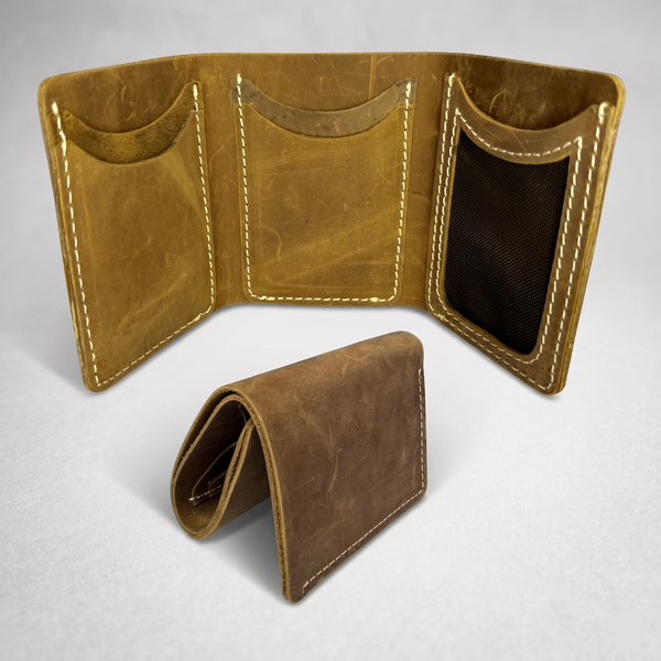 Boldhorn B1 – Tan Tri-Fold Wallet – Only Leather